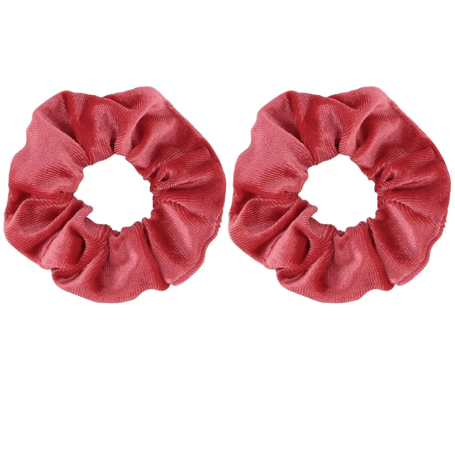 2 count Red  Hair Scrunchies for Women Girls Thick Hair Ties Fashion Hair Bands Ponytail Holders Red Hair Accessories for Women Girls