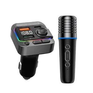 Portable Bluetooth-compatible Car Karaoke System, Wireless Microphone, RGB Lights, USB Supported, Ideal for Ktv Singing, Compact Design
