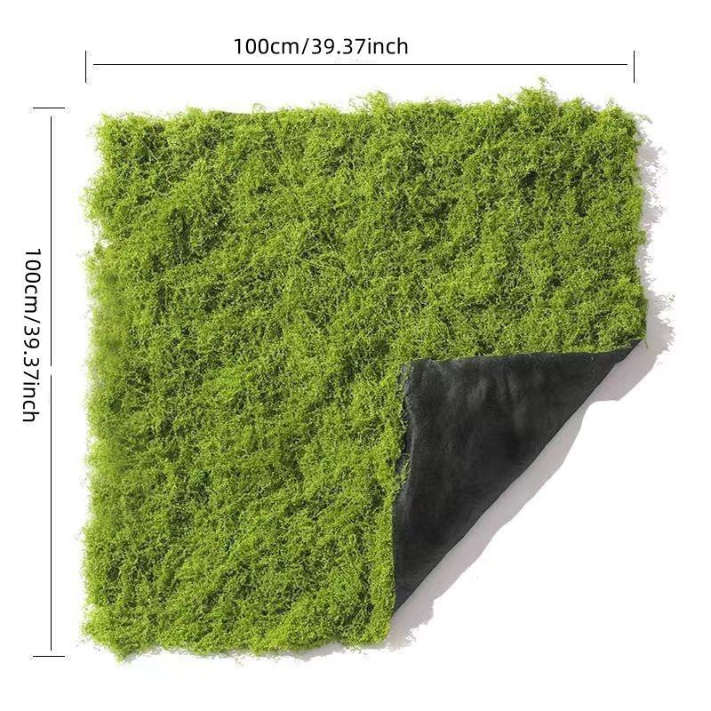 39.37-inch Artificial Moss Mat, Artificial Faux Greenery for Wall & Table Decor, Sustainable Nylon Material, Christmas Festival Decoration, Micro Landscape Making