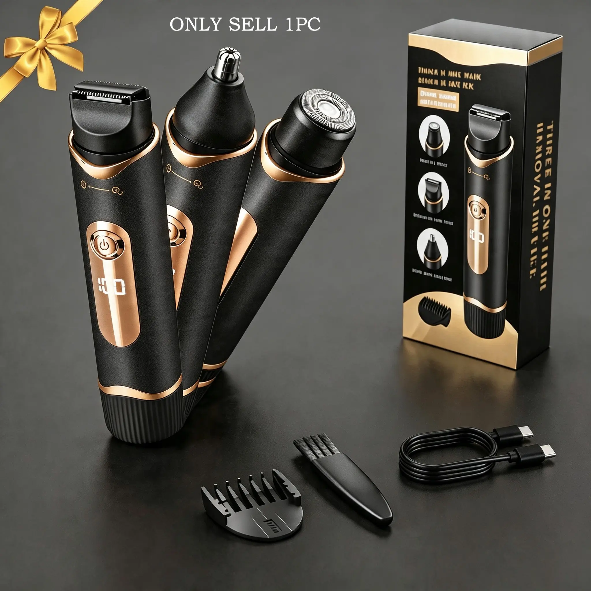 Men's Body & Ball Trimmer - Smooth Grooming Hair Removal Groomer with Safe  Blade, Convenient Holding, Blades Cleaning Feature, Shower-Use Beauty Gift for Guys