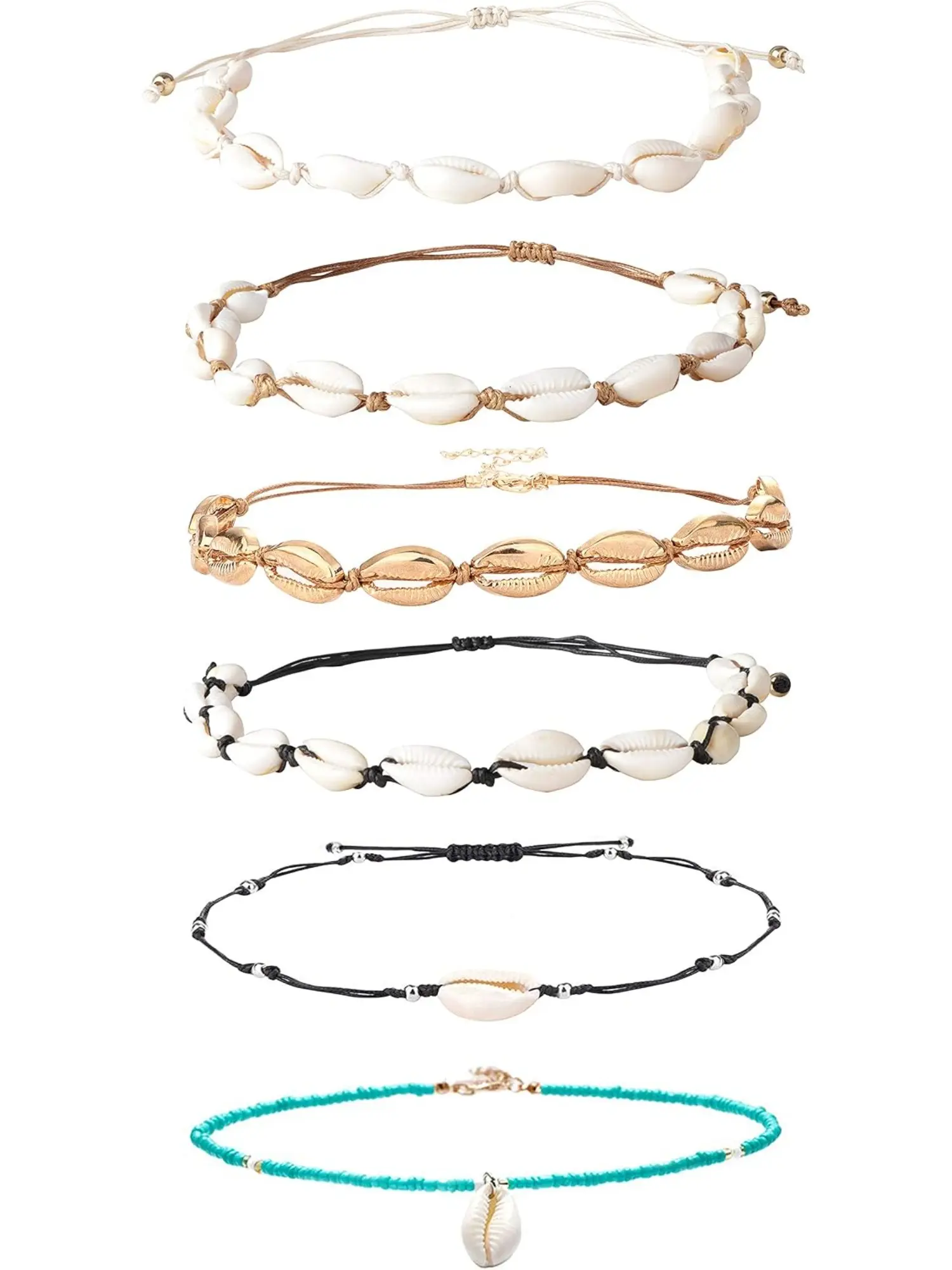 Shell Choker Necklace – Hawaiian Beach Shell Pendant for Women, Summer Boho Jewelry