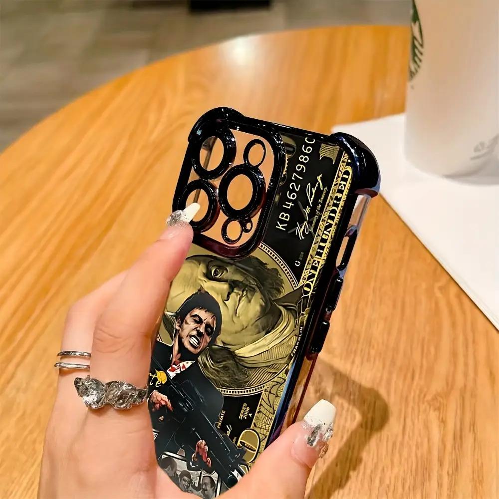 Scarface Stylish Phone Case for iPhone 17 16 15 14 13 12 11 PRO MAX PLUS AIR and XR XS MAX Plus Series, with a Soft Transparent Back for Drop Protection