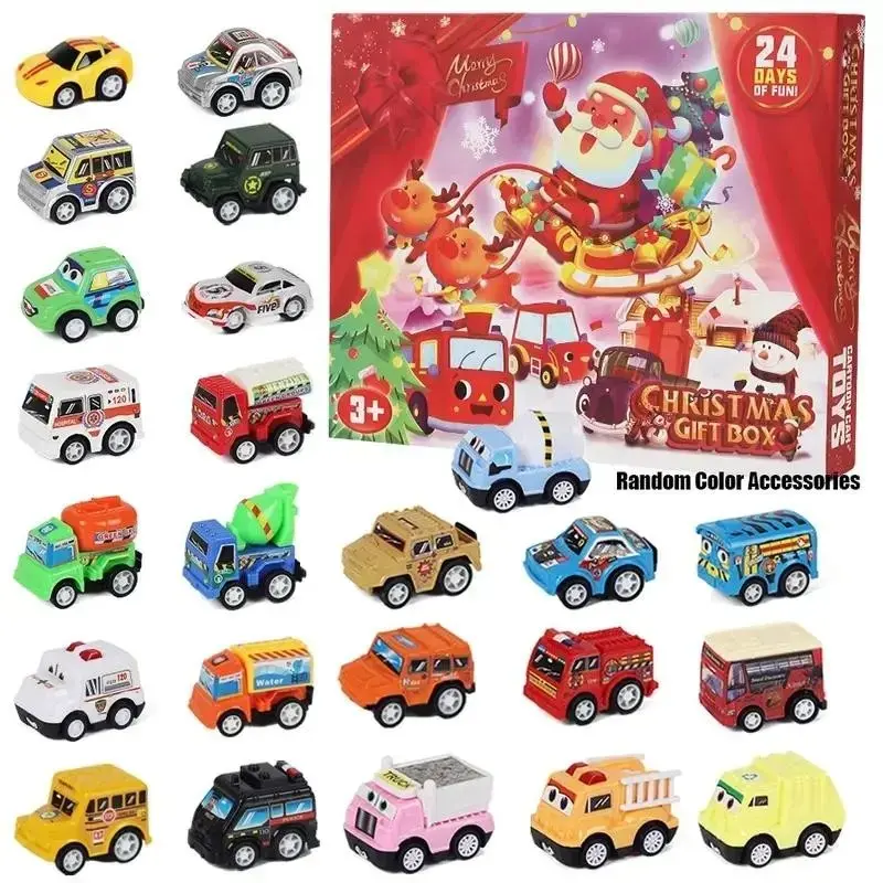 3D Christmas Countdown Rebound Car Gift, Advent Calendar Surprise Unboxing Fun, Christmas Countdown Calendar, Perfect Holiday Gift
