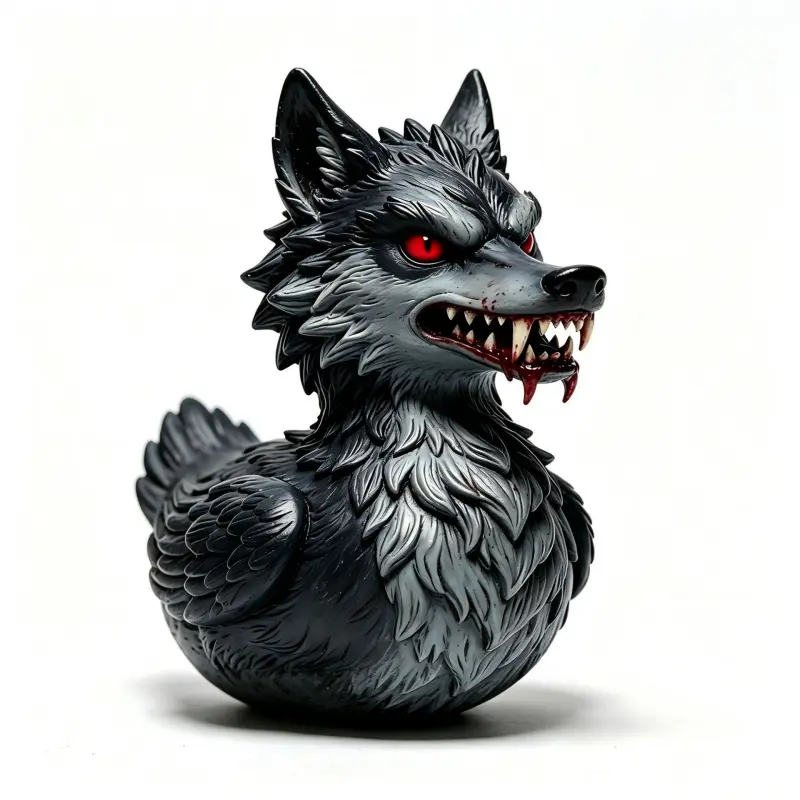 Cross-border Halloween horror-style dark fantasy werewolf mutant duck party tabletop decoration figurine holiday gift Dark Figure Decor Resin Figurine Statue