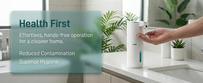 Automatic Foam Soap Dispenser, Touchless Smart Hand Soap Dispenser with 4 Adjustable Levels, Type-C Rechargeable 380ml Liquid Soap Dispenser for Bathroom & Kitchen (White)