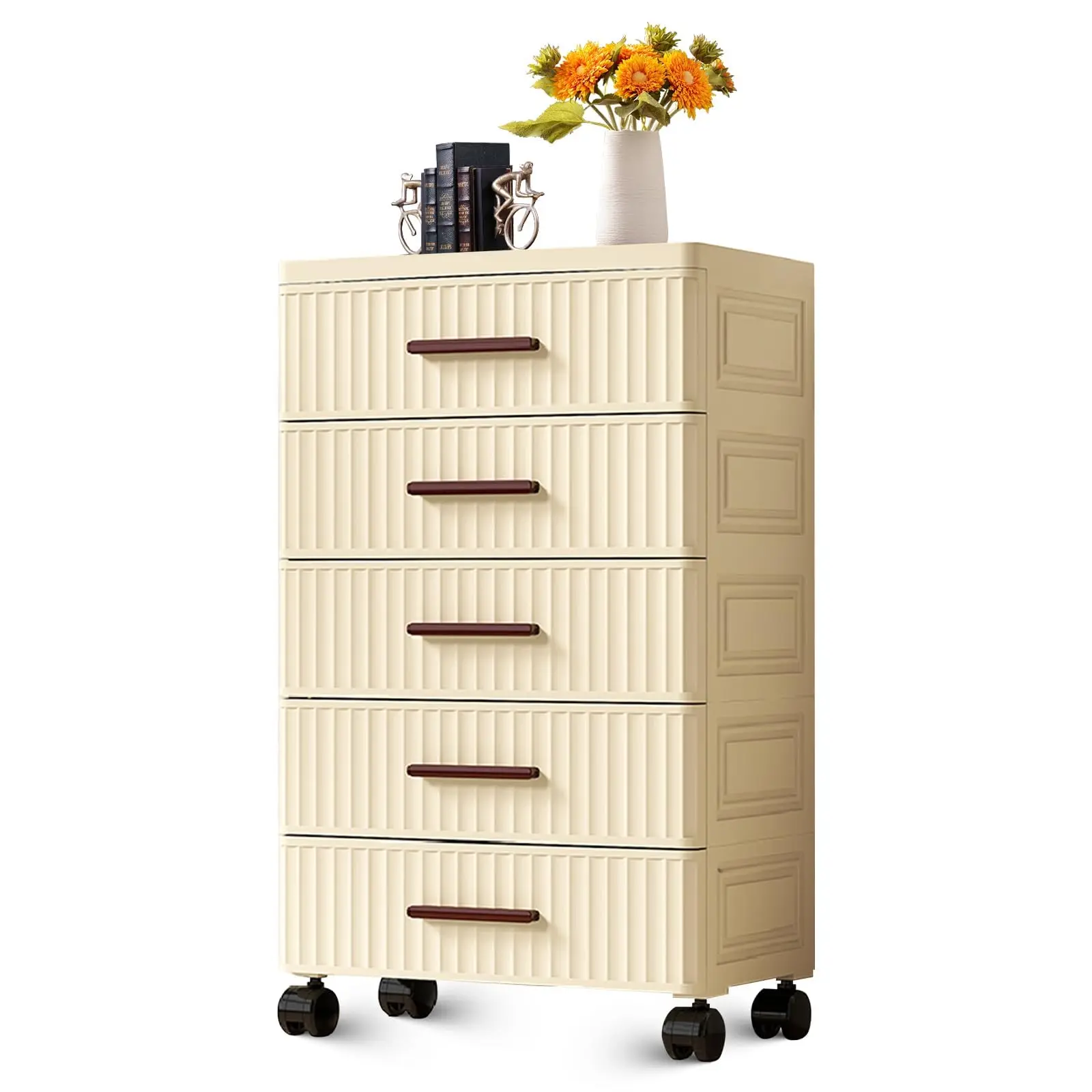 Plastic Multi-Drawer Storage Unit - Versatile Home Organizer with Vertical Design, Compact Size for Efficient Space Use in Bedrooms, Offices