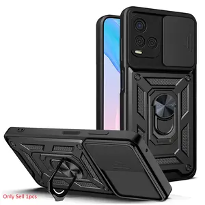 Case for Vivo Y21S 4G/Vivo Y33S 4G/Vivo Y21 2021, Shockproof Rotating Ring Stand, Fingerprints & Dust Proof Lens Cover, Anti-Scratch for Vivo Y21S 4G/Vivo Y33S 4G/Vivo Y21 2021 Phone Case
