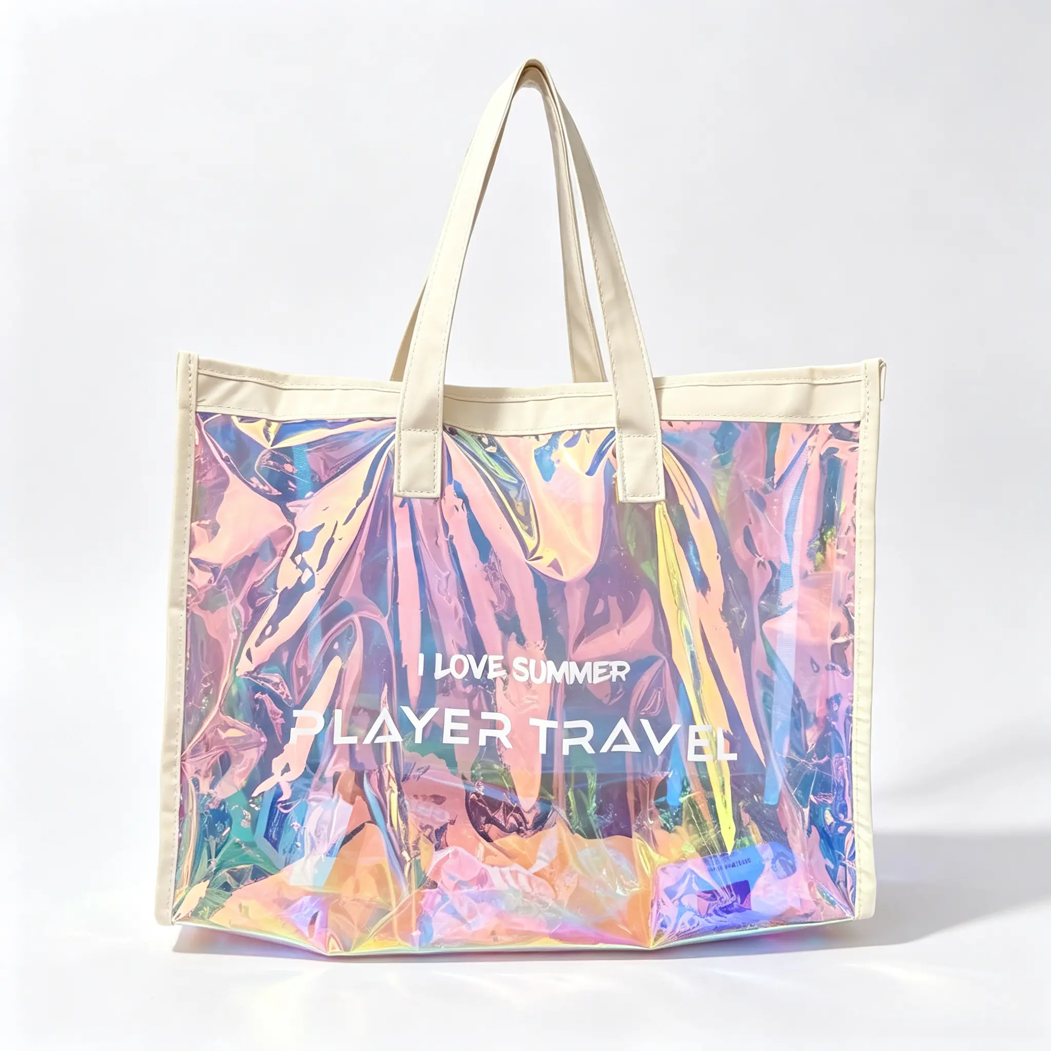 Laser waterproof swimming bag - outdoor fitness bag with dry wet separation; Colorful toiletries bag, crossbody sports beach bag