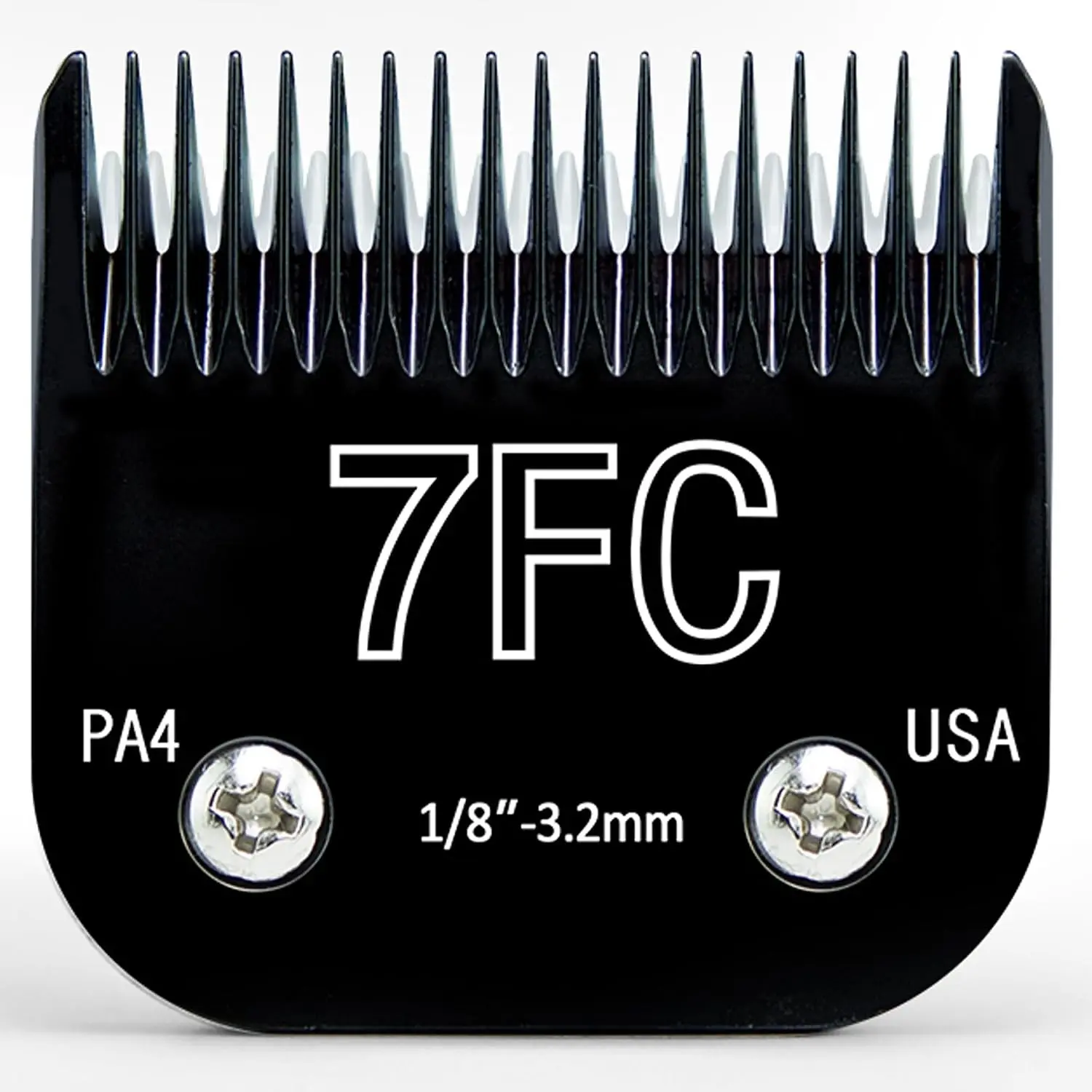 Universal Dog Grooming Blades - Size 7FC, 1/8" Cut Length, Ceramic & Stainless Steel, Black, Compatible with Andis, Oster A5, Wahl KM Series Pet Detachable Clippers, Ceramic&Steel