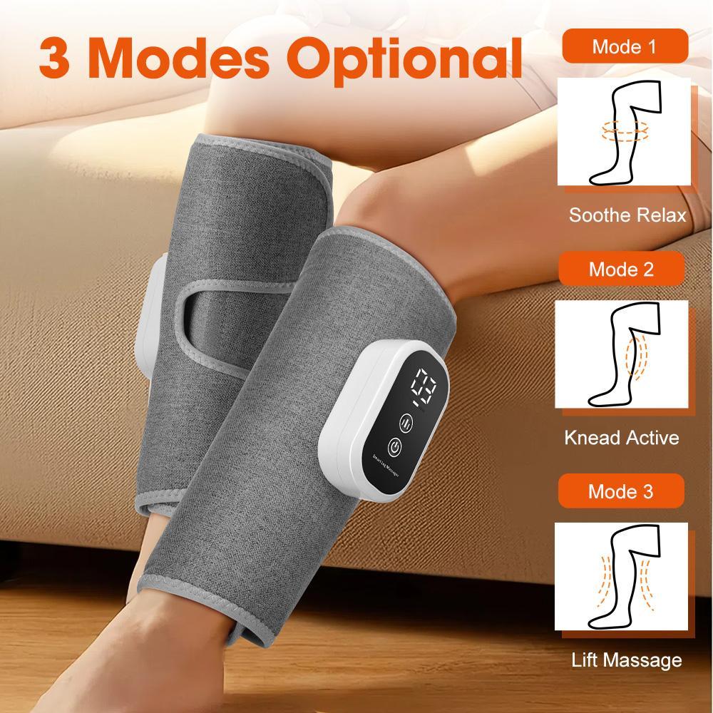 3-Mode Leg Massager, Lymphatic Drainage Machine, Air Compression Leg Massage Tool with 3 Intensities & 15-Min Timer, Adjustable Vibration Intensity Effective Relief for Leg Fatigue
