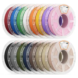 Yoopai 250g PLA+ Matte Filament 1.75mm Bundle, 3D Printer Filament Bundle Multicolor, Individually Vacuum Packed, 250g Spool, 8/16 Rolls