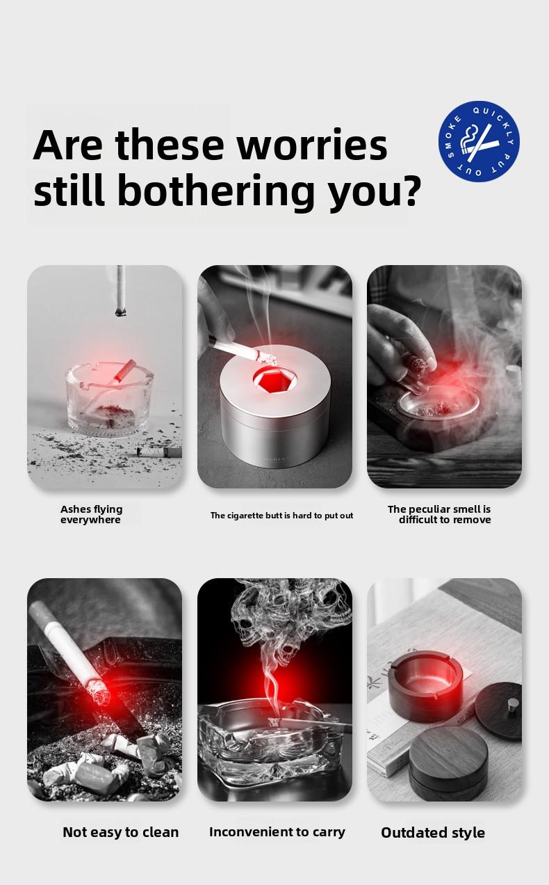 Disposable Ashtray Thick Hardened, For Office Home Car Use, Anti-Flying Ash With Smoke Extinguishing Sand, Portable Clean Hygienic Lazy Extinguishing Tool