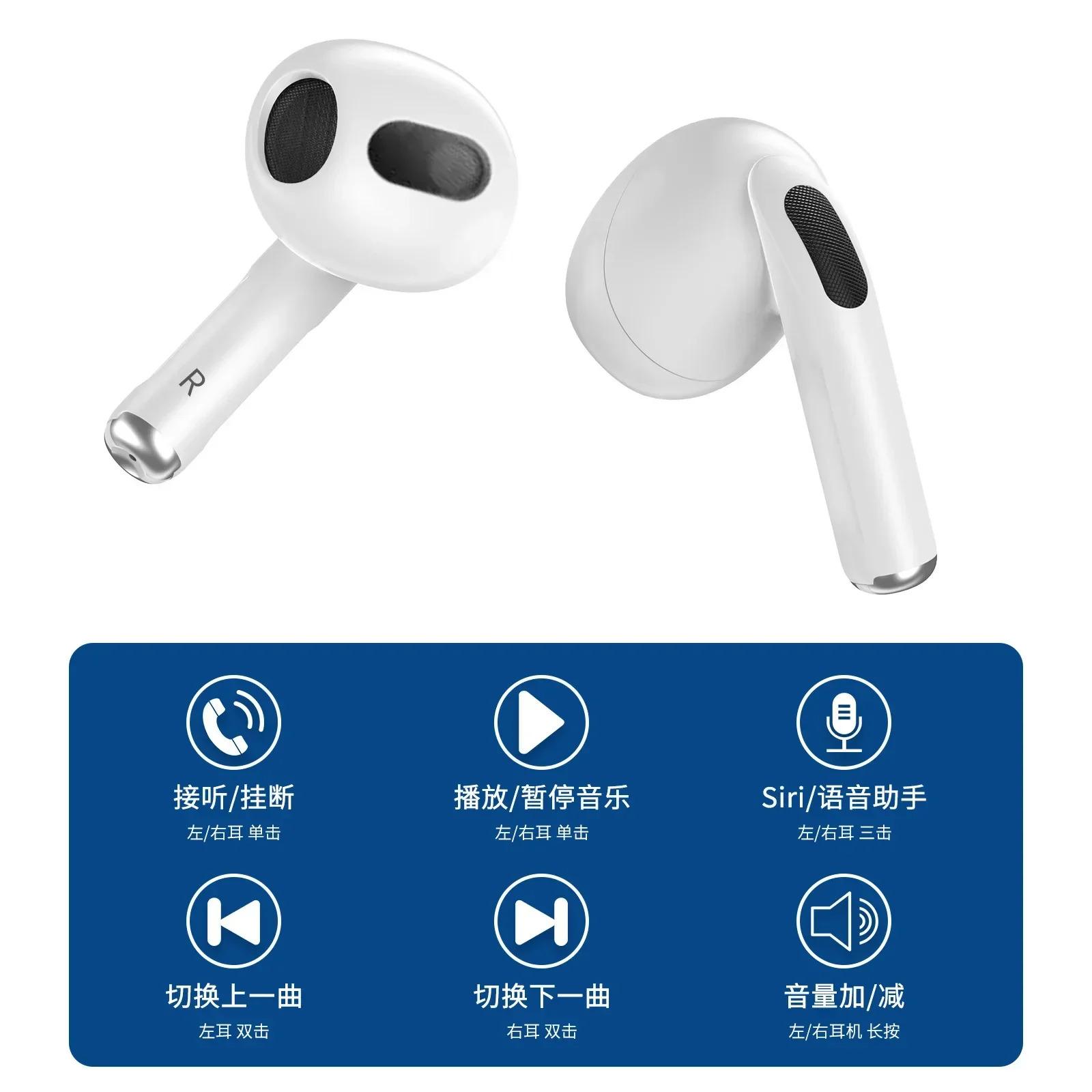 2026 A6 Pro TWS Bluetooth 5.3 Earbuds Half In-Ear Wireless Earphones with Noise Reduction