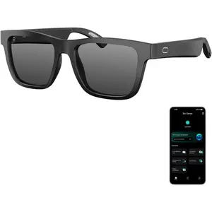 AI  Glasses for Men & Women,  by ChatGPT,  Translation Glasses with 144 Languages, 11H  Play, UV 400 Protection for Daily Use, Travel (Black Frame+Black Lens)