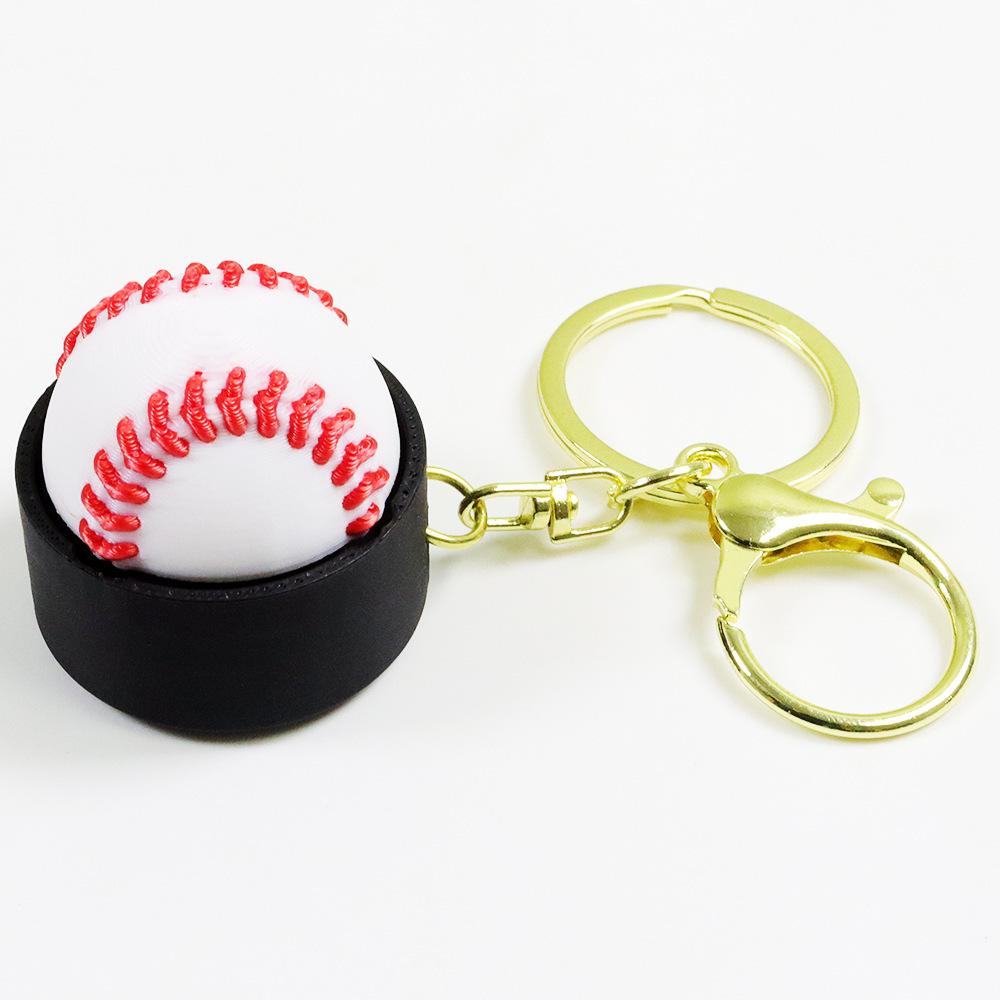 3D Printed Ball Clicker Keychain Basketball Soccer Fidget Toy Bag Charm Stress Relief Pendant