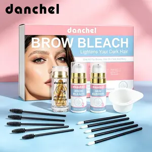 danchel Brow Bleach, Eyebrow Bleaching Kit, Eyebrow Lightener, Gentle Formula & Effective Bleaching Result, Softer & Natural Brow Color, Simple At-Home DIY Application, Multi-use for Brows, Face & Body Hair