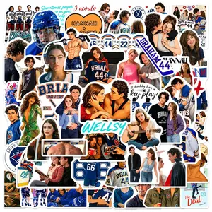 55PCS NEW Off Campus,hockey romance aesthetic ins style stickers,Garrett,Hannah,suitcase,Luggage,waterproof,die cut Decals