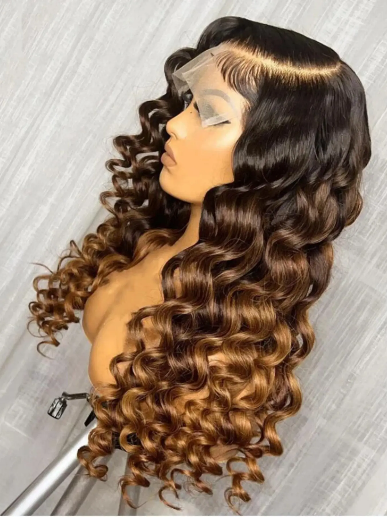26-Inch Long Soft Dark Shaggy Wavy Wig, 180 Density Lace Front, Pre-Plucked, Heat Resistant, Synthetic Hair, Glueless Synthetic Wigs