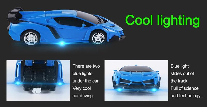 Kids Transforming RC Car Robot Sports Car 2 in 1 Deformation Toy with Remote Control for Age 3+ 4-7 8-12 boy Robot with Remote Control Rechargeable Alloy Cyber-Truck Transformable Mini Forklift Dual-Tire Drift High-Speed LED Off-Road Kids Transforming RC Car Robot Sports Car 2 in 1 Deformation Toy with Remote Control for Age 3+ 4-7 8-12 boy Robot with Remote Control Rechargeable Alloy Cyber-Truck Transformable Mini Forklift Dual-Tire Drift High-Speed LED Off-Road