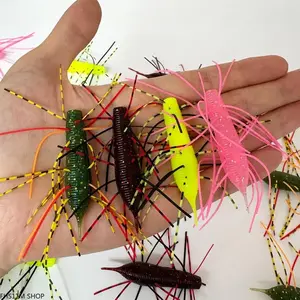 4PCS Soft Frog Fishing Bait Set, 2.16In Multi Tentacle Topwater Style Lures With Realistic Leg Action And Slow Sink Design, Bass Fishing Lure For Ponds, Lakes And Heavy Vegetation, Freshwater And Saltwater Fishing Gear For Predator Fish Anglers