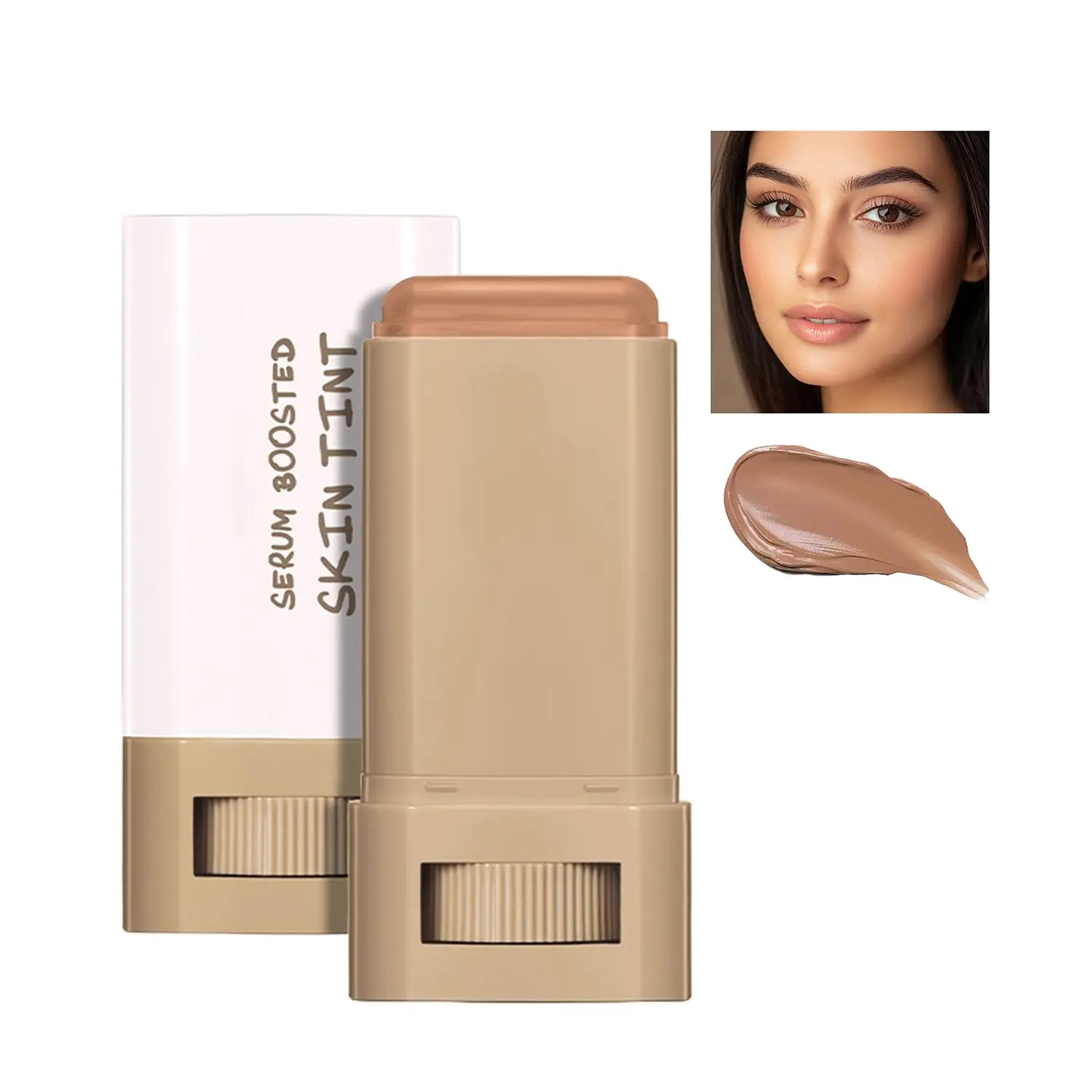 Skin Tint, Beauty Balm Serum Boosted Skin Tint, Foundation Stick, Skin Tint with SPF, Tinted Moisturizer, Concealer Stick, Full Coverage Foundation, Face Makeup, Foundation Makeup, Dewy Finish