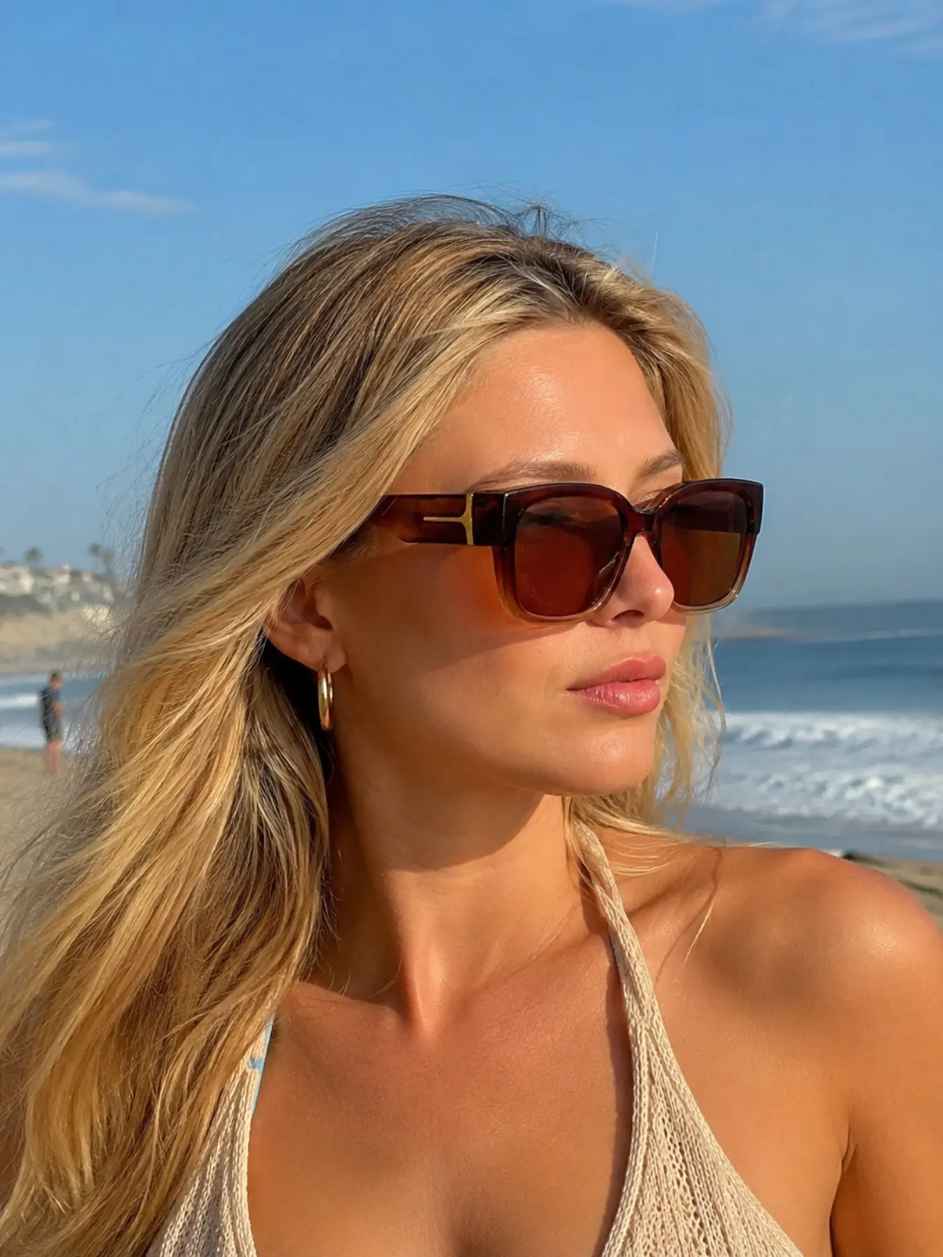 Unisex Frameless Sunglasses, Directly Wearable over Prescription Glasses, Uv400 Protection, High Clarity, Comfortable, Ideal for Driving & Outdoor Activities