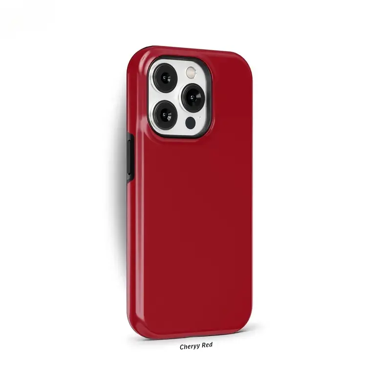 Cherry Red Phone Case for Cover for iphone 17 phone case 16 pro max 15 Plus 14 13 12 11 and Samsung S26Ultra S25Plus S24 S23 S22 Cute,clear,military-grade,high-end,durable,shockproof,and drop-resistant 2-in-1 glossy phone case