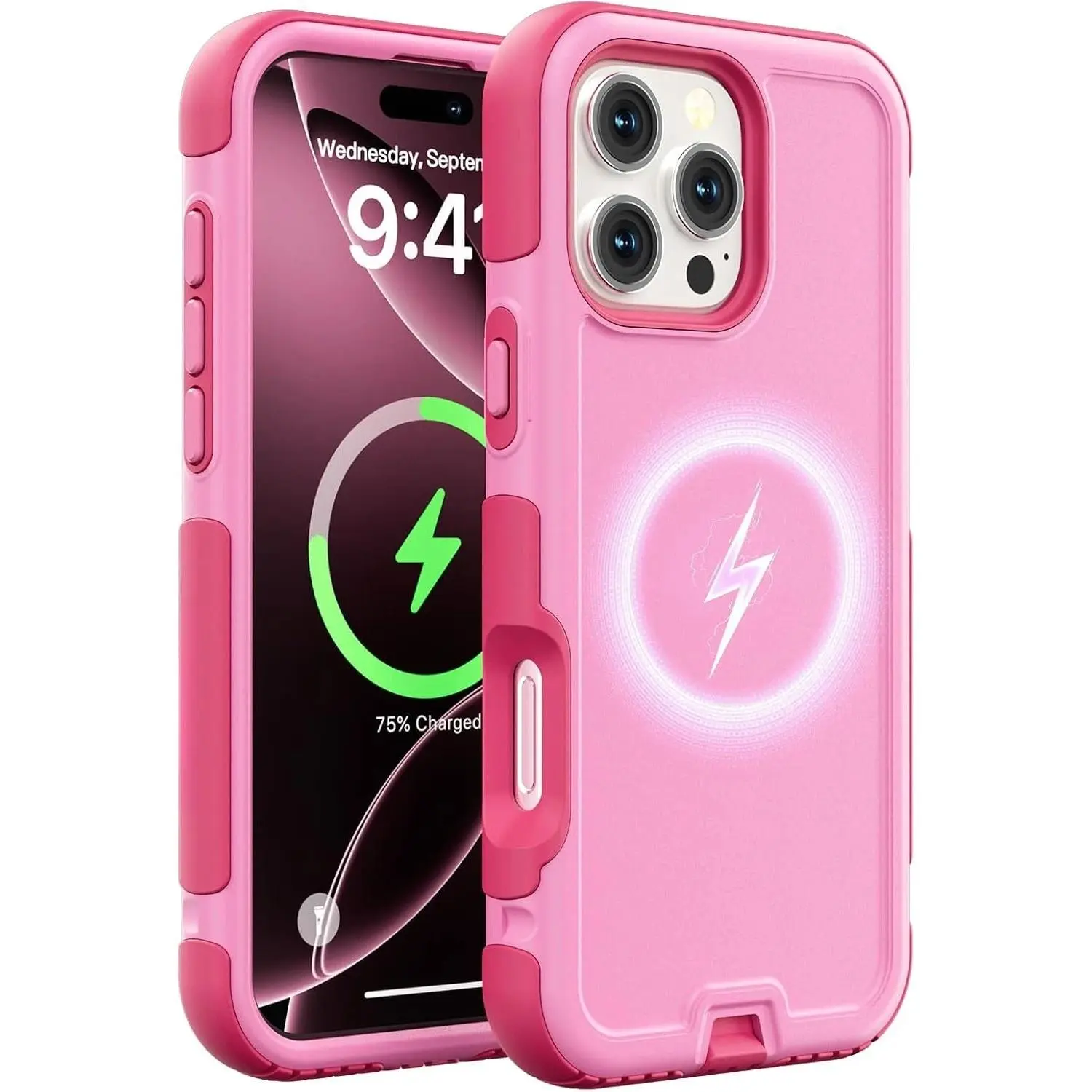 For MagSafe Heavy-Duty Armor Phone Case For IPhone 16/15/14 Pro Max Plus Magnetic Charging Military Grade Drop Protection Cover