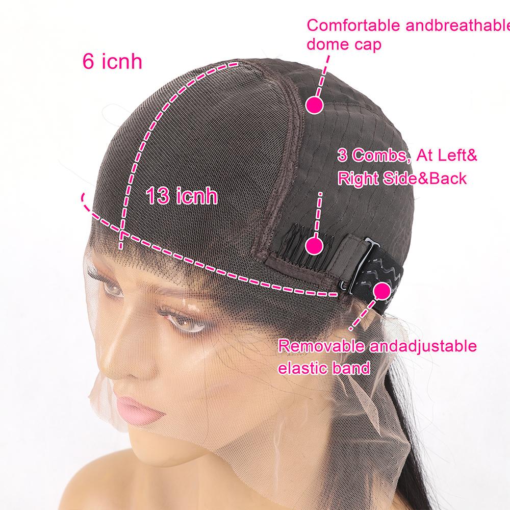 Bling Hair Wigs Straight 13x4 13x6 Hd Lace Front Human Hair Wigs Transparent Lace Frontal Wig for Women Pre Plucked Natural Hairline 12-36 Inch 180% Density TikTokShopStockUp