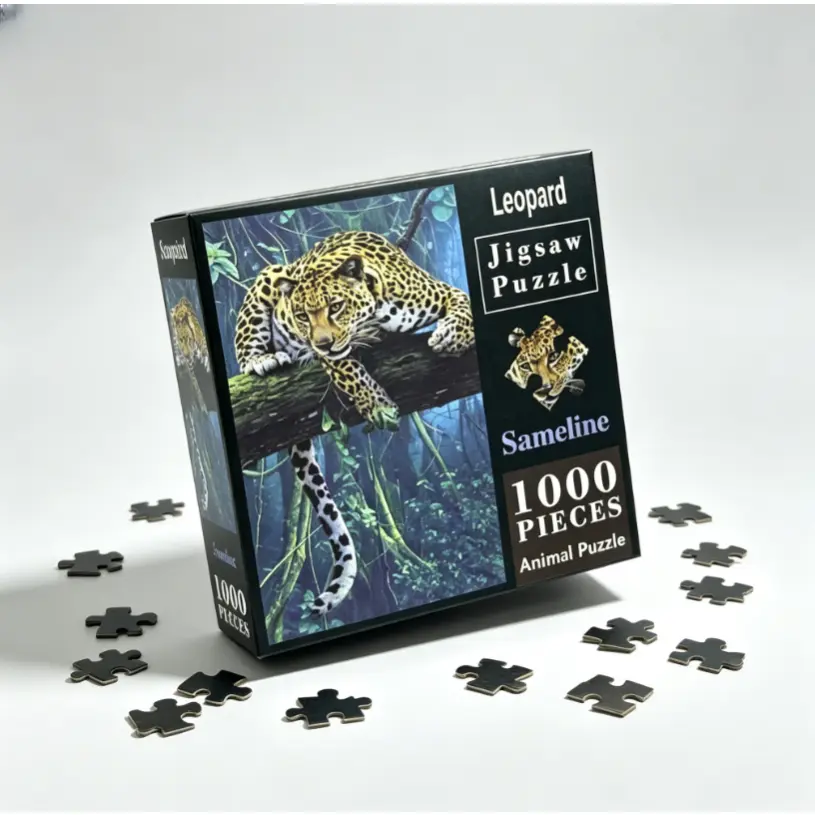 Sameline Leopard Jigsaw Puzzle 1000 Pieces, Jungle Animal Puzzle for Adults, Art Wall Decor Puzz