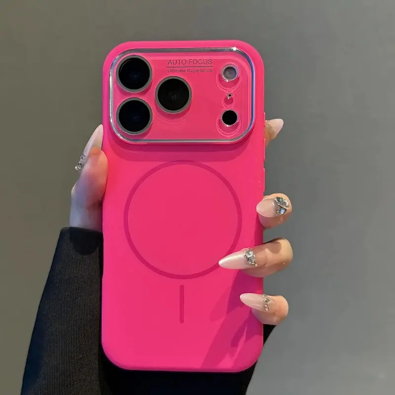 Luxury Frosted Matte Liquid Silicone Phone Case - Durable iOS Phone Shell, Shockproof Protective Cover with Camera Guard, MagSafe Compatible, Lightweight Smartphone Accessory for iPhone 13-17 Pro Max