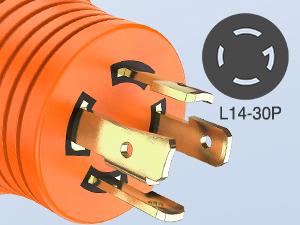 Nilight 30Amp Male to 30Amp Female RV Power Adapter 4 Prong