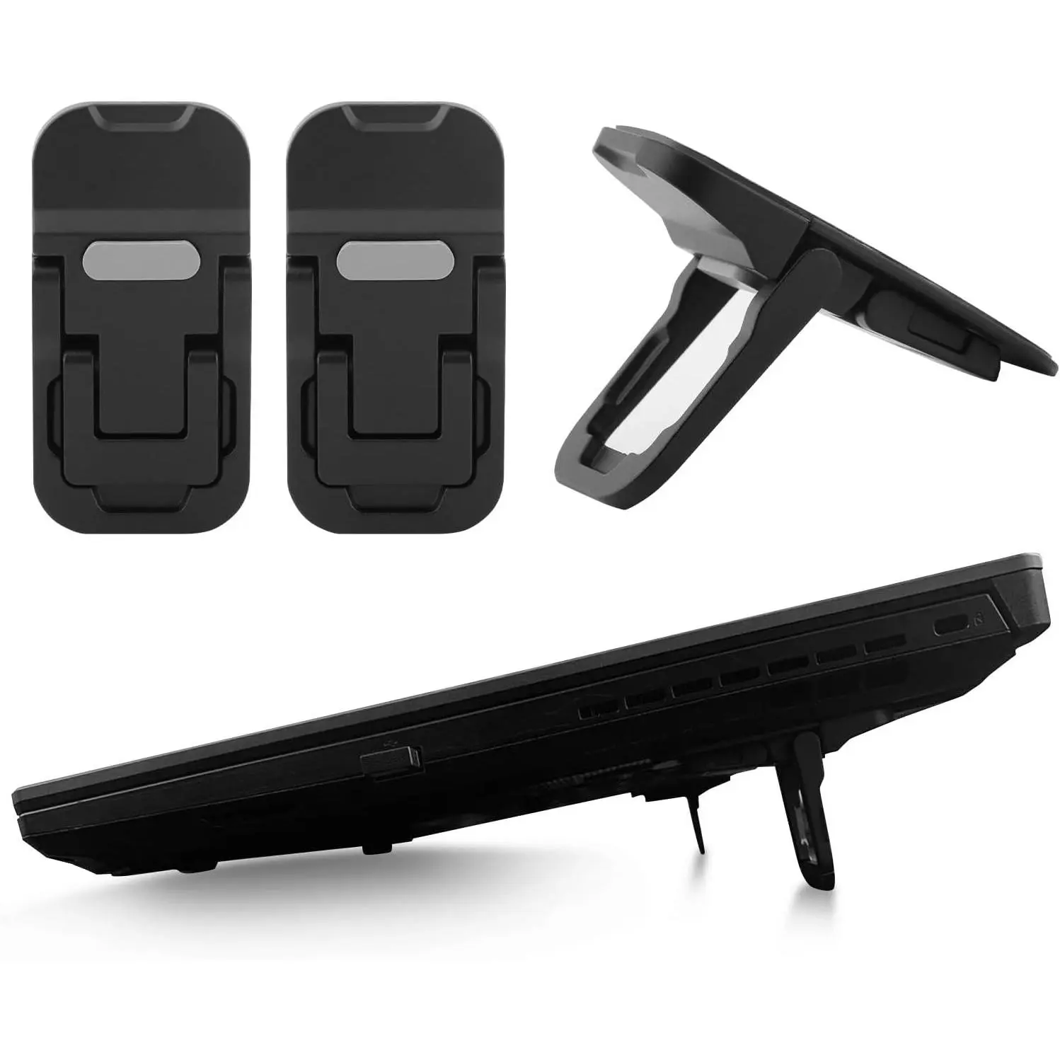 2 count Adjustable Keyboard Lifter for Desk,Portable Anti-Slip Laptop , RiserInvisible  Keyboard Stand, Laptop Kickstand (Black)