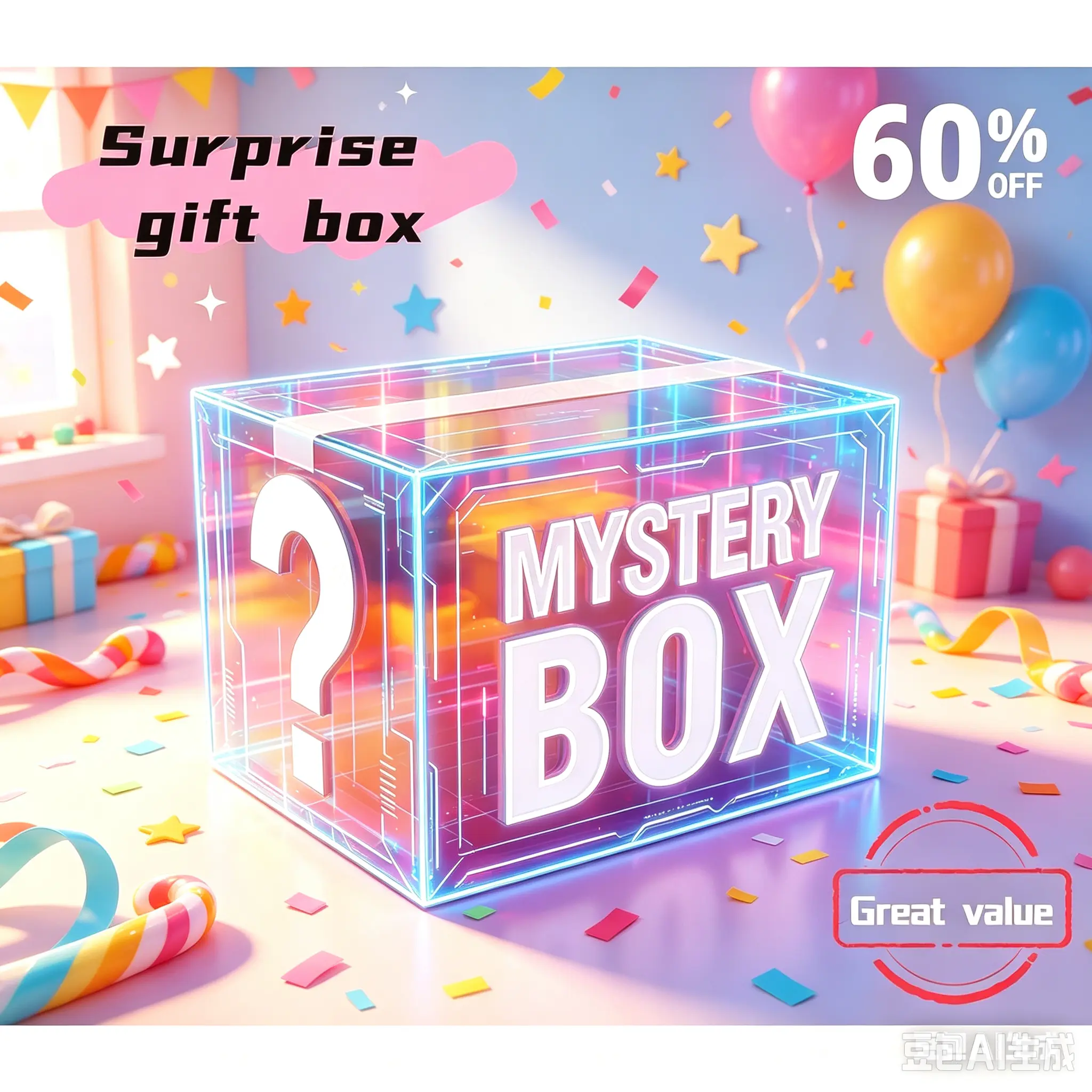 Amazing Lucky Mystery Surprise Box!Random Premium Tech Including Smartphones, Headphones & Electronics – Exciting Unboxing Experience, Durable Quality, Grab Your Lucky Gift Box For Incredible Tech Rewards Now!