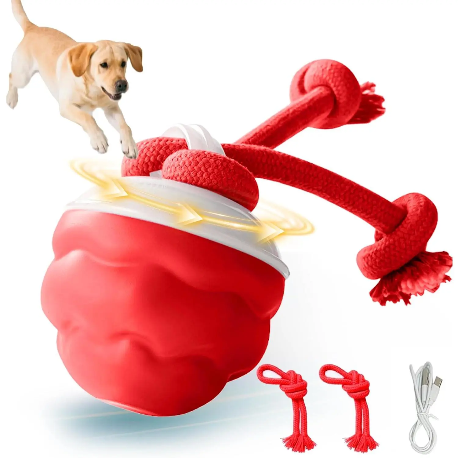 Dog Toys, Interactive Dog Toys, Motion Activated Balls  Medium/Large Dogs, Smart Moving Dog Ball Herding Ball with 3 Play Modes & Realistic Bark Sound, Keep Pets Busy  Small Large Breeds