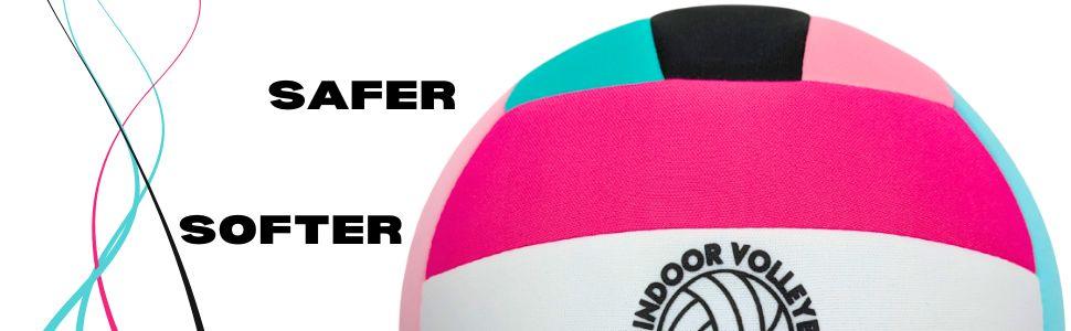 AGS Indoor Soft-Touch Volleyball – Padded Foam Practice Ball for Pain-Free Training |   Realistic Weight & Bounce |   Silent Indoor Gear for Kids & Teens