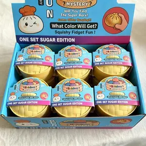 Cute Colorful Bun Plush Toy Kawaii Soft Dumpling Pressure Dumpling Doll Bag Keychain Adults Anti-Anxiety Kids Birthday Gifts