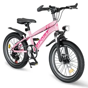 ARCH 24 Inch Kids Mountain Bike for Boys Girls Ages 7-12, 7-Speed Gears, Dual Disc Brakes, Shock Absorber Front Fork, LED Light, Silver & Pink, Youth Bicycle for Trail Riding Outdoor Adventure, Home Furniture and Household Product Search Terms