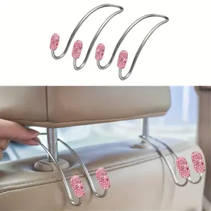 New Bling Car Seat Hooks Universal Multi-Functional Rhinestone Storage Hanger