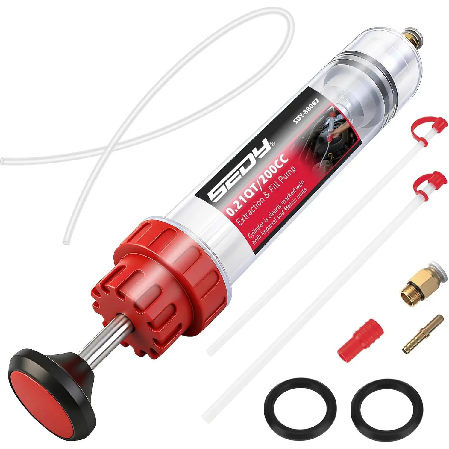 Fluid Extractor - 200cc Multi-Purpose , Oil Suction Pump, Manual Extraction and Filling Pump, Automotive Oil