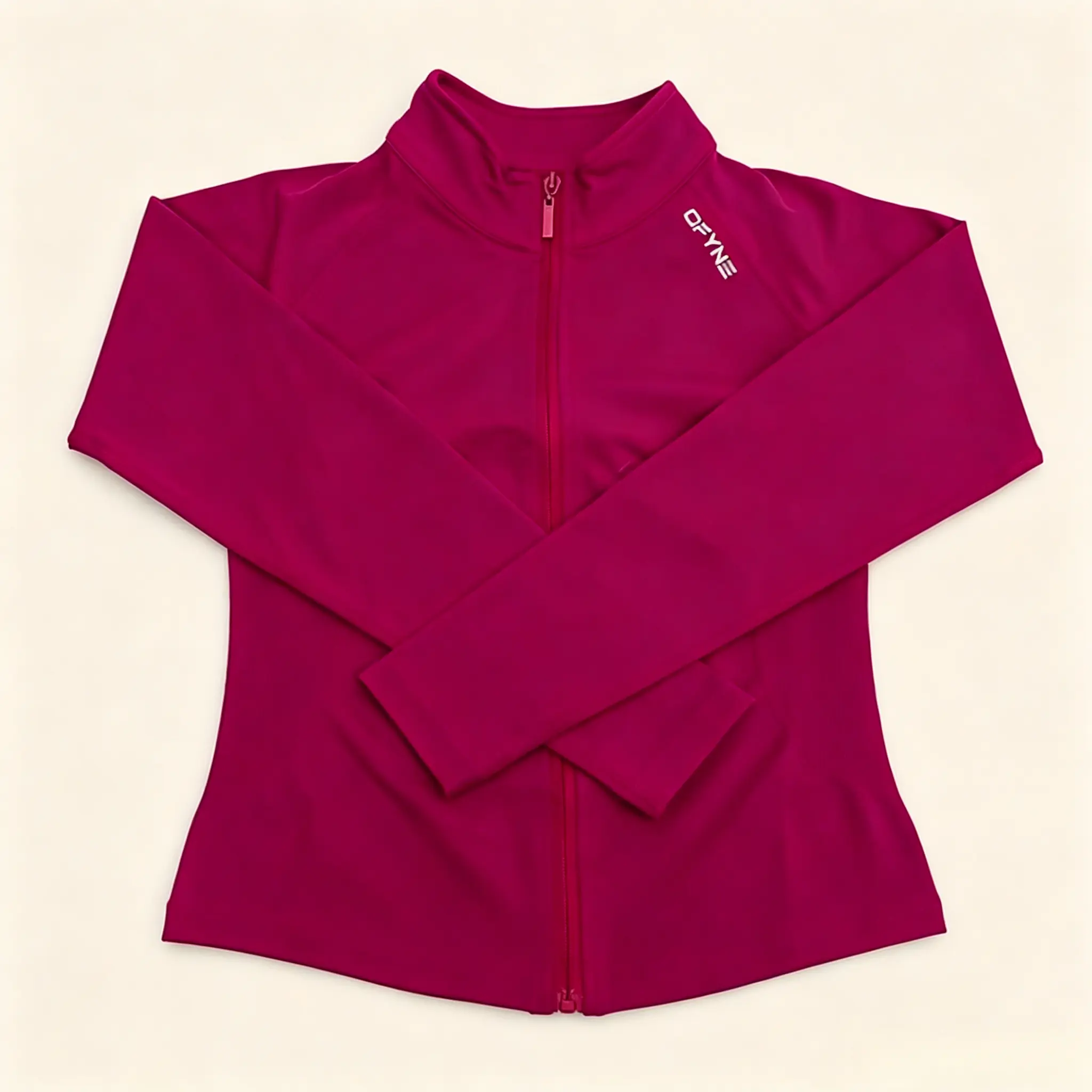 DFYNE Women's Viral Zip-Up Sportswear Jacket - Slim Fit, Long Sleeve, Breathable Athletic Outerwear, Workout Gear for Gym Yoga, Sports Fitness Outerwear, Athletic Jacket