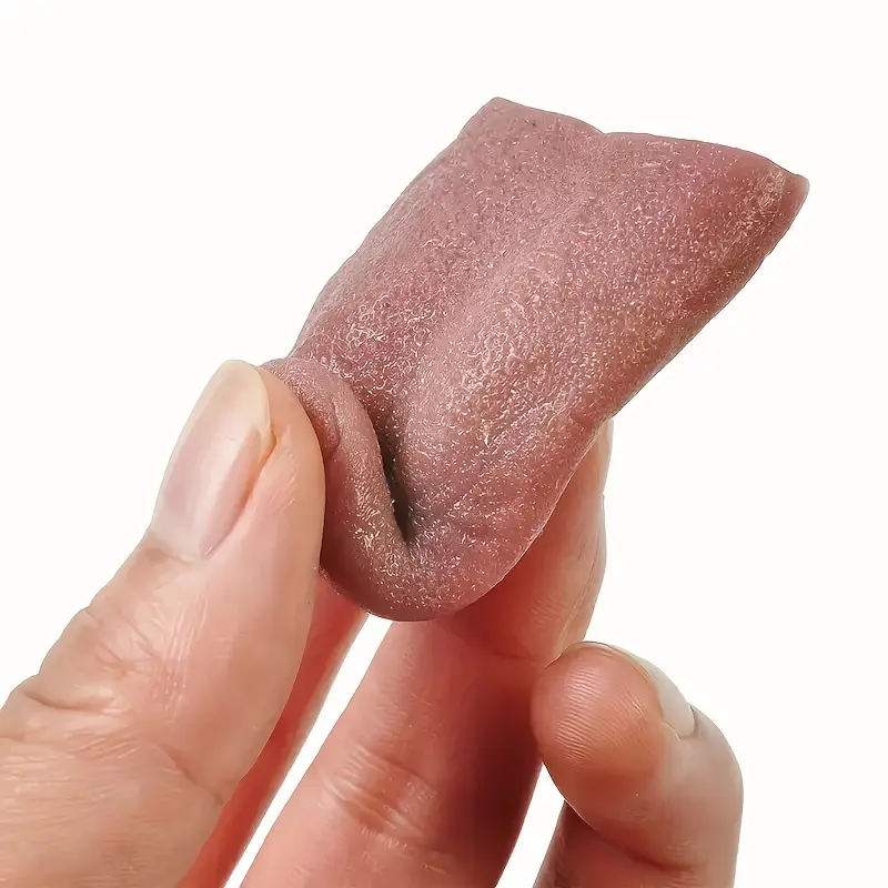 Realistic Fake Tongue Prank Prop for Halloween, Soft Lifelike Texture, Washable Reusable Rubber Trick Toy for Holiday Party, Cosplay & Funny Gathering Decor