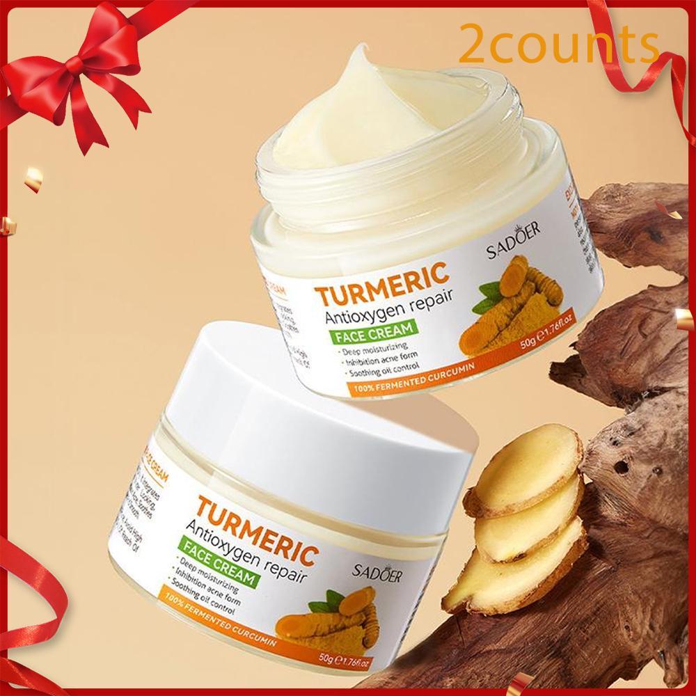 Turmeric Face Cream, Moisturizing Face Cream, Hydrating Nourishing Brightening Face Cream, Face Lotion for Women and Men, Hydrating Serum for Face, Daily Skin Care Product, Daily Moisturizing Blend, Face Moisturizer, Smooth, Hydrate Face Care Products