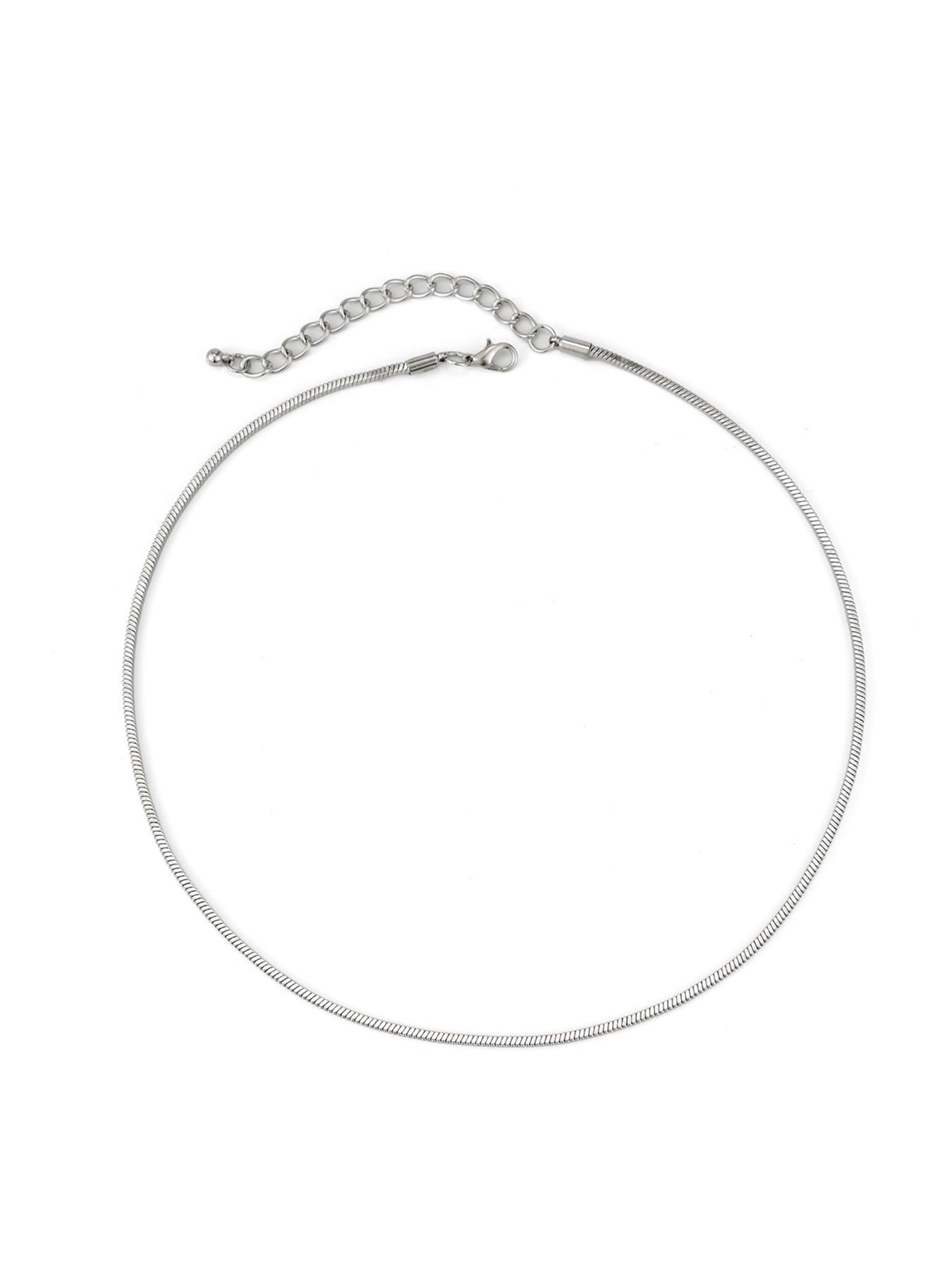 Men's Summer Street Trend Minimalist Chain Necklace Perfect for Gift, Trendy Classic Chain Necklace, Chic All-match Jewelry As Boyfriend Gifts with Gift Box, Cuban Link Chain