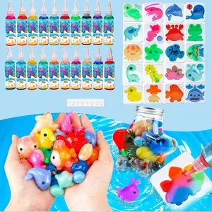 20 Kinds of Magical Gel with 5 Molds, Water Pet Soft Gel Toy DIY Craft Set, Birthday Party Gift for Children Over 3 Years Old