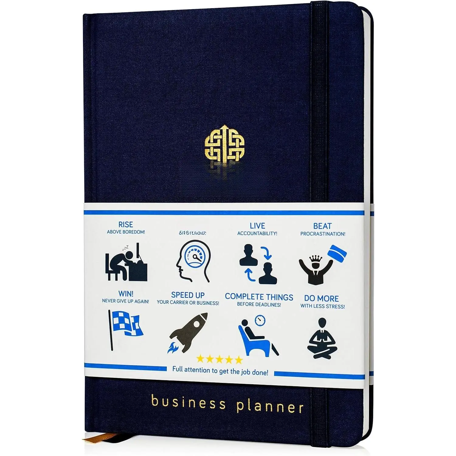 Business Planner Undated for Entrepreneurs! Focus Project Notebook for Productivity! Daily Weekly Self Organizer Planner / Win the Day! Beat Procrastination!  - A5 work planner