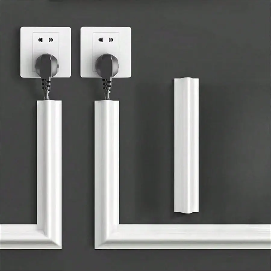 Self-Adhesive Floor Cable Protector, Ground Cover, Manages Power Cords, Cable Management, Prevents Cable Tangling, for Floors, Walls, Tabletops