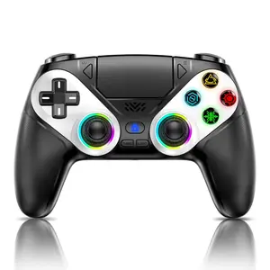 LED Wireless Controller for PS5, Compatible with PS5 Pro/Slim/PC, Dual Vibration, Macro/Turbo Function, 3.5mm Audio Jack, 6-Axis Motion Control Gamepad with Speaker