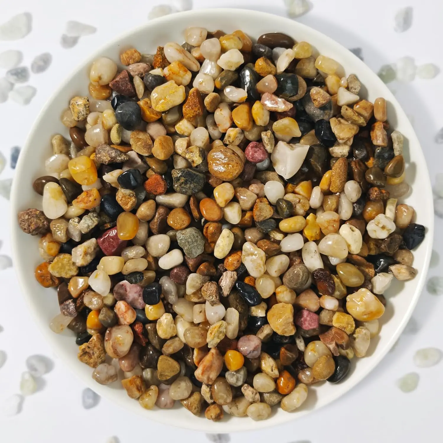 for Indoor ,River Rocks for Succulent ,Aquarium Gravel | 3Lb Decorative Stones Bonsai Garden ,Succulent Rocks,Small Aquarium Rocks for Landscaping ,,Vase Fillers