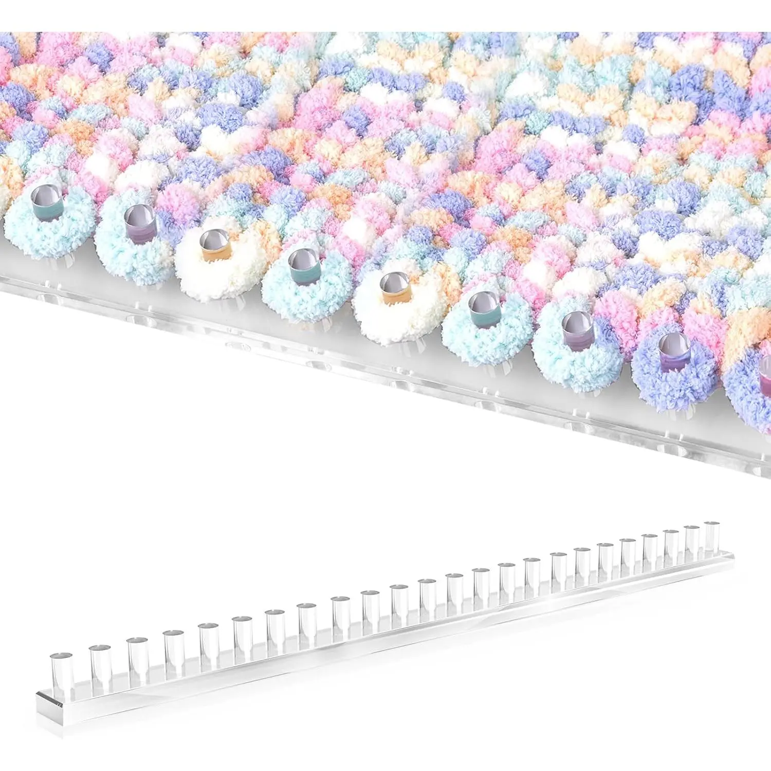 "  Chunky Blanket Loom DIY Throw Blankets Knitting Loom Installation-Free, No  Required, Beginner-Friendly Yarn Craft for  Decor